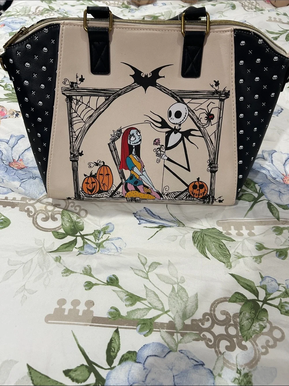 The Nightmare Tote — Beige & Black Women's Bag